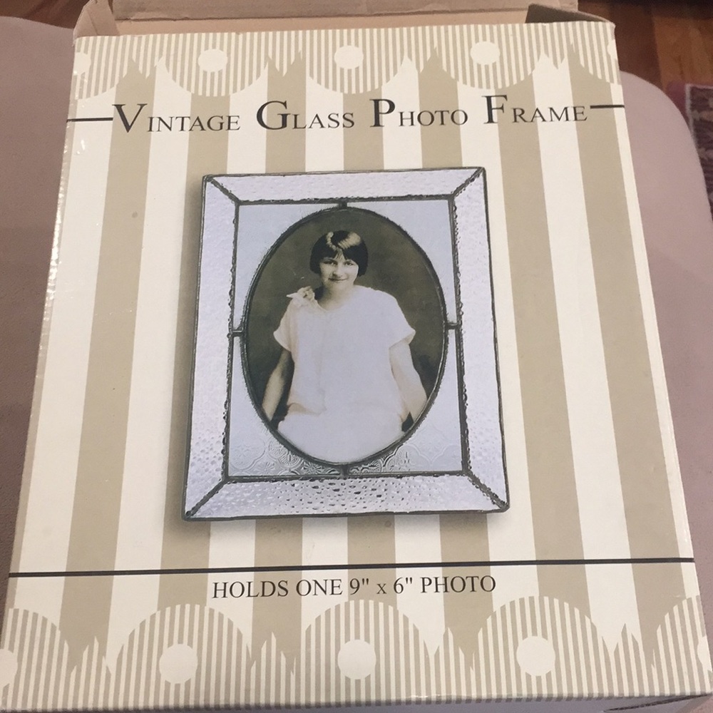 Vintage Glass Photo Frame